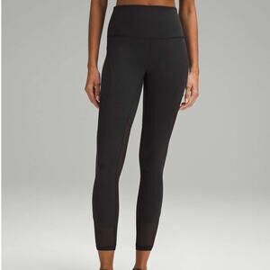 Lululemon Wunder Train Mesh Panel High-Rise Tight 25" Black Women's Size 2 NWT
